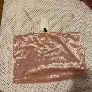 Velvet pink croptop